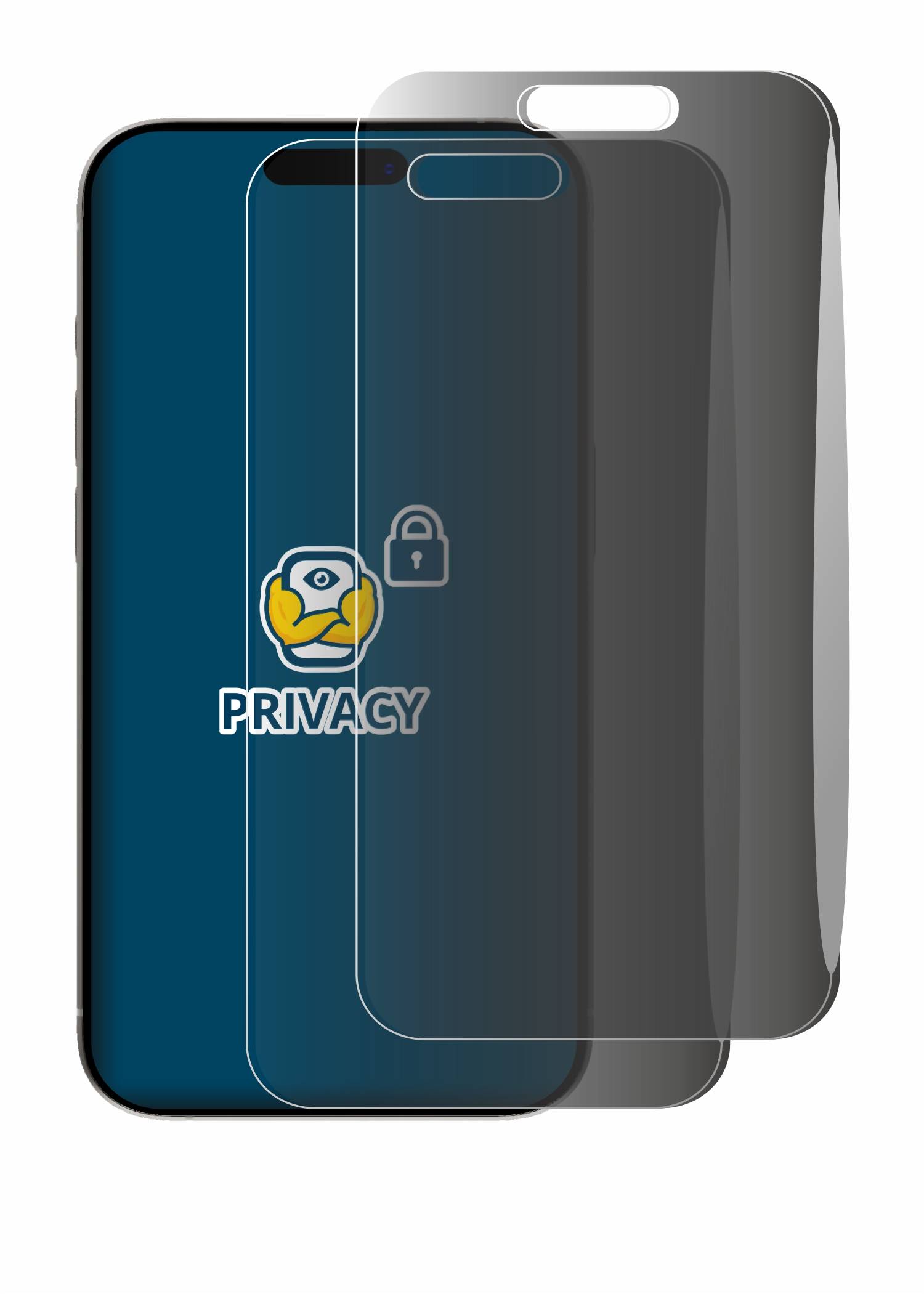 2x BROTECT Blickschutzfolie für Apple iPhone 15 / 15 Pro Anti-Spy Privacy Blaulichtschutz Sichtschutzfolie-1