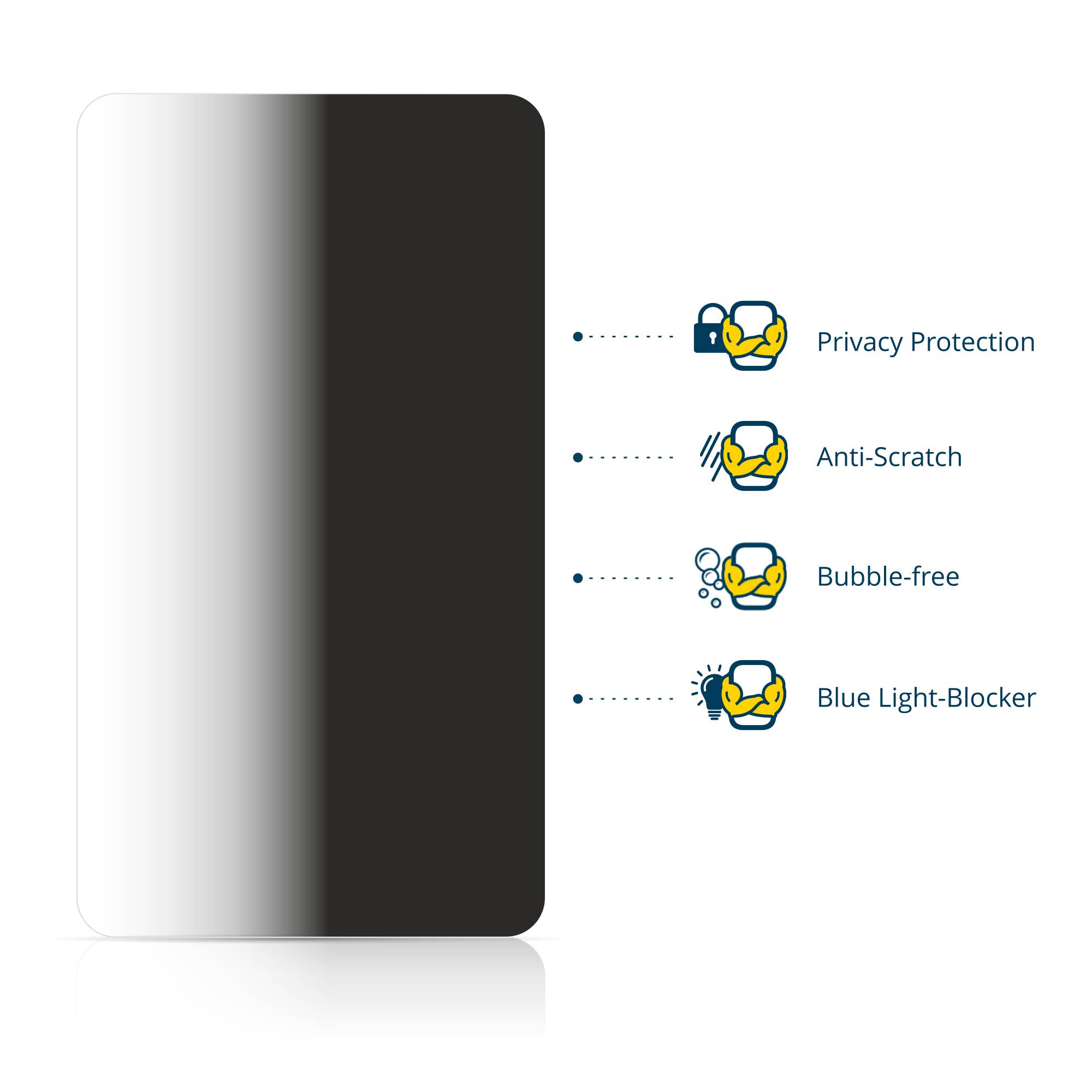 BROTECT Blickschutzfolie für Apple iPad 10.9" 2022 (10. Gen.) Anti-Spy Privacy Blaulichtschutz Sichtschutzfolie-1
