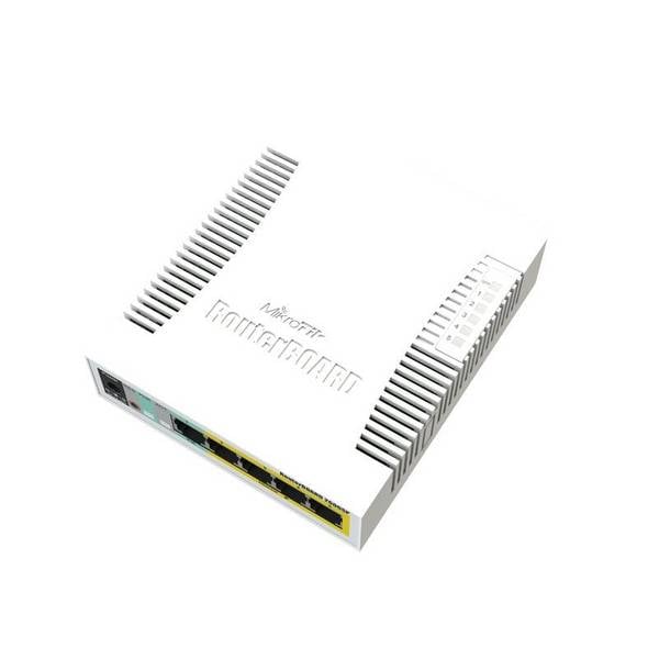MikroTik RouterBOARD RB260GSP - Switch - managed - 5 x 10/100/1000 (4 PoE) - + 1