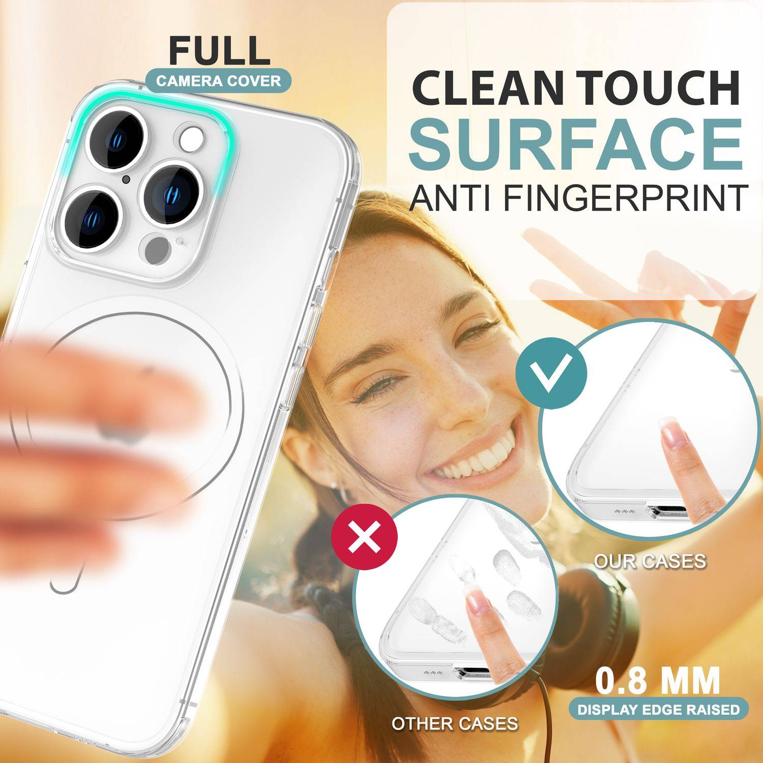 NALIA Extrem Dünne MagSafe Hülle für iPhone 16 Pro Max, 0,3mm Ultra Schlanke Schutzhülle, Handyhülle Weiß Transparent-1