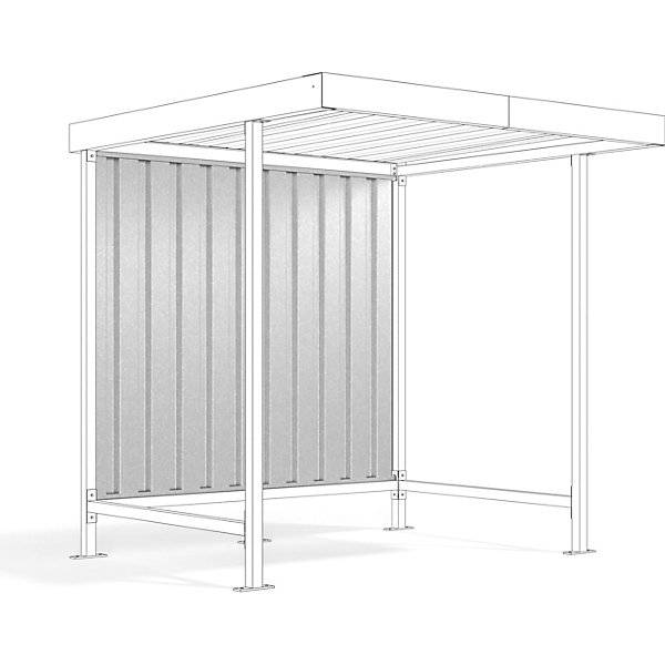 Rückwand zu Materialüberdachung Leipzig für einseitige Ausführung für Grundeinheit B 2250 mm. WSM Walter-0