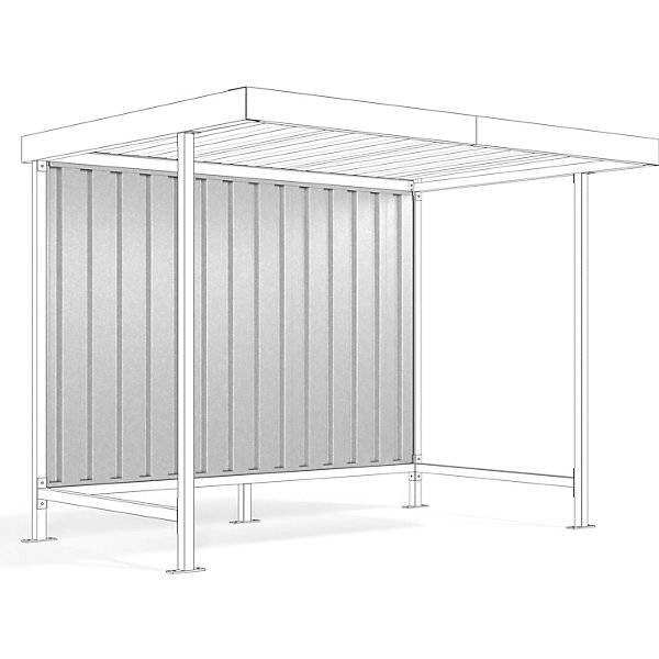 Rückwand zu Materialüberdachung Leipzig für einseitige Ausführung für Grundeinheit B 2870 mm. WSM Walter-0