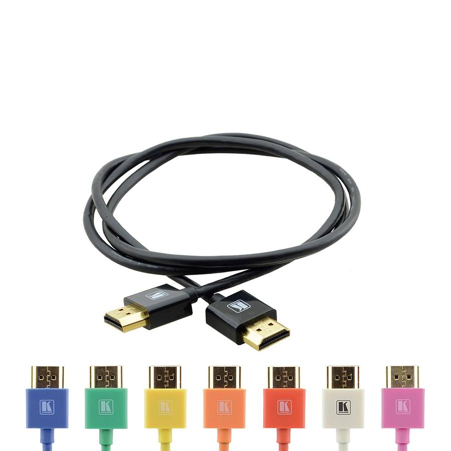 KRAMER C-HM/HM/PICO/BK-10 - Ultradünnes flexibles High-Speed HDMI-Kabel (4K@60Hz | 4:2:0 | HDMI male / HDMI male |-0