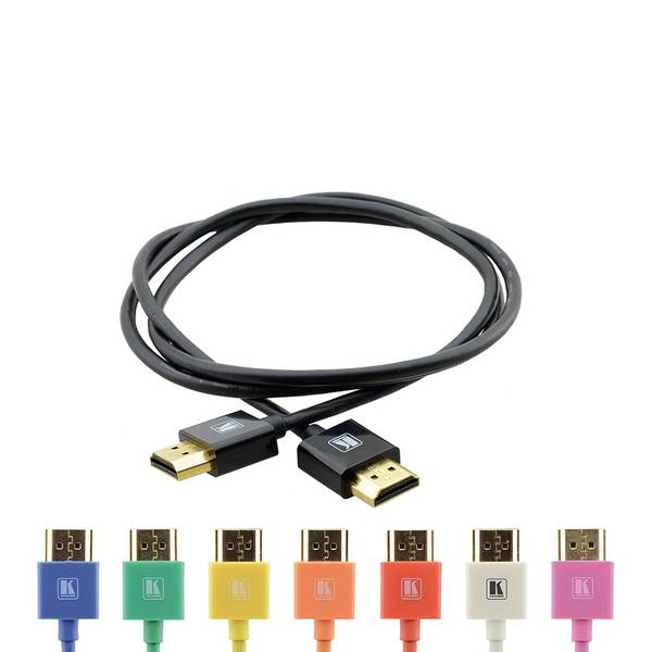 KRAMER C-HM/HM/PICO/BK-10 - Ultradünnes flexibles High-Speed HDMI-Kabel (4K@60Hz | 4:2:0 | HDMI male / HDMI male |