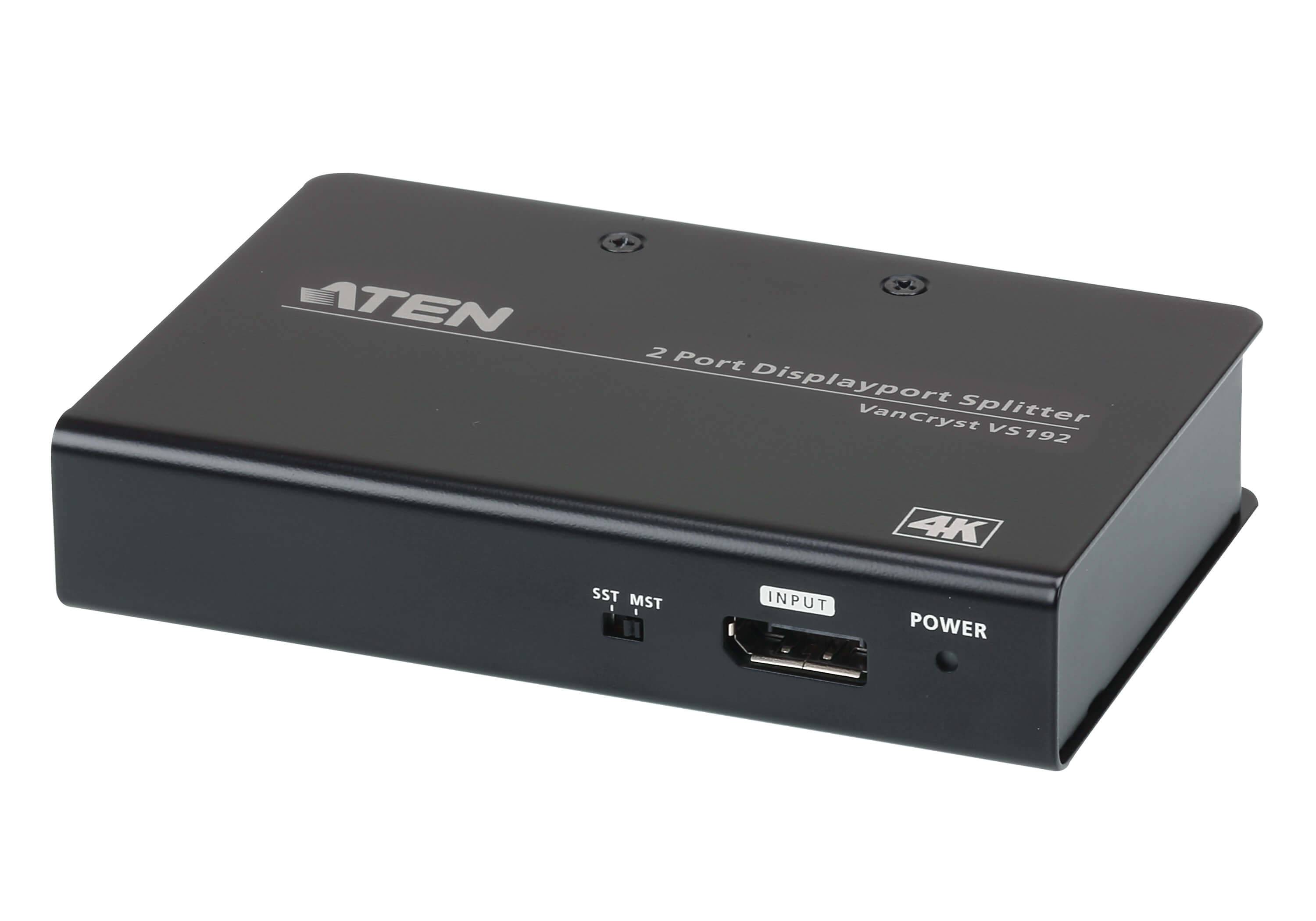 VS192, DisplayPort, 2x DisplayPort, 4096 x 2160 pixels, black, metal-0
