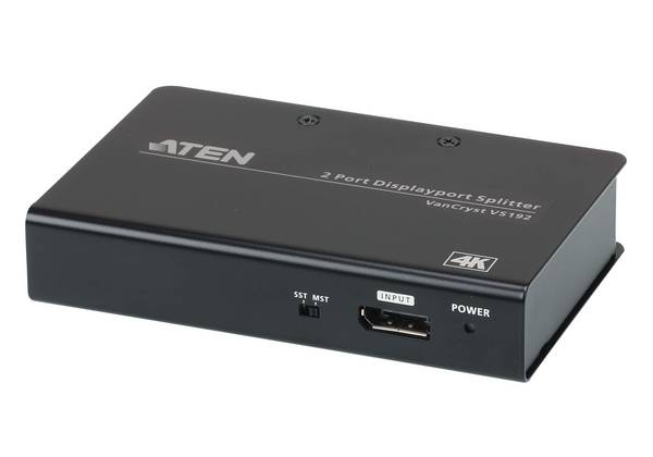 VS192, DisplayPort, 2x DisplayPort, 4096 x 2160 pixels, black, metal