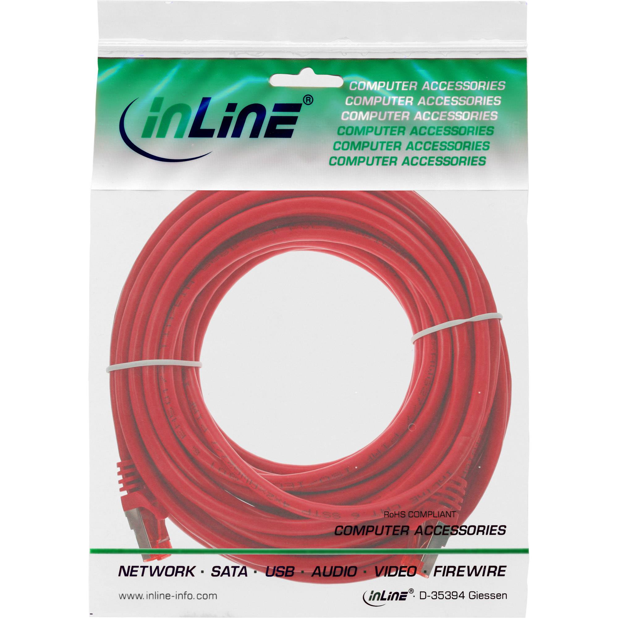InLine® Patchkabel, S/FTP (PiMf), Cat.6, 250MHz, PVC, Kupfer, rot, 20m-3