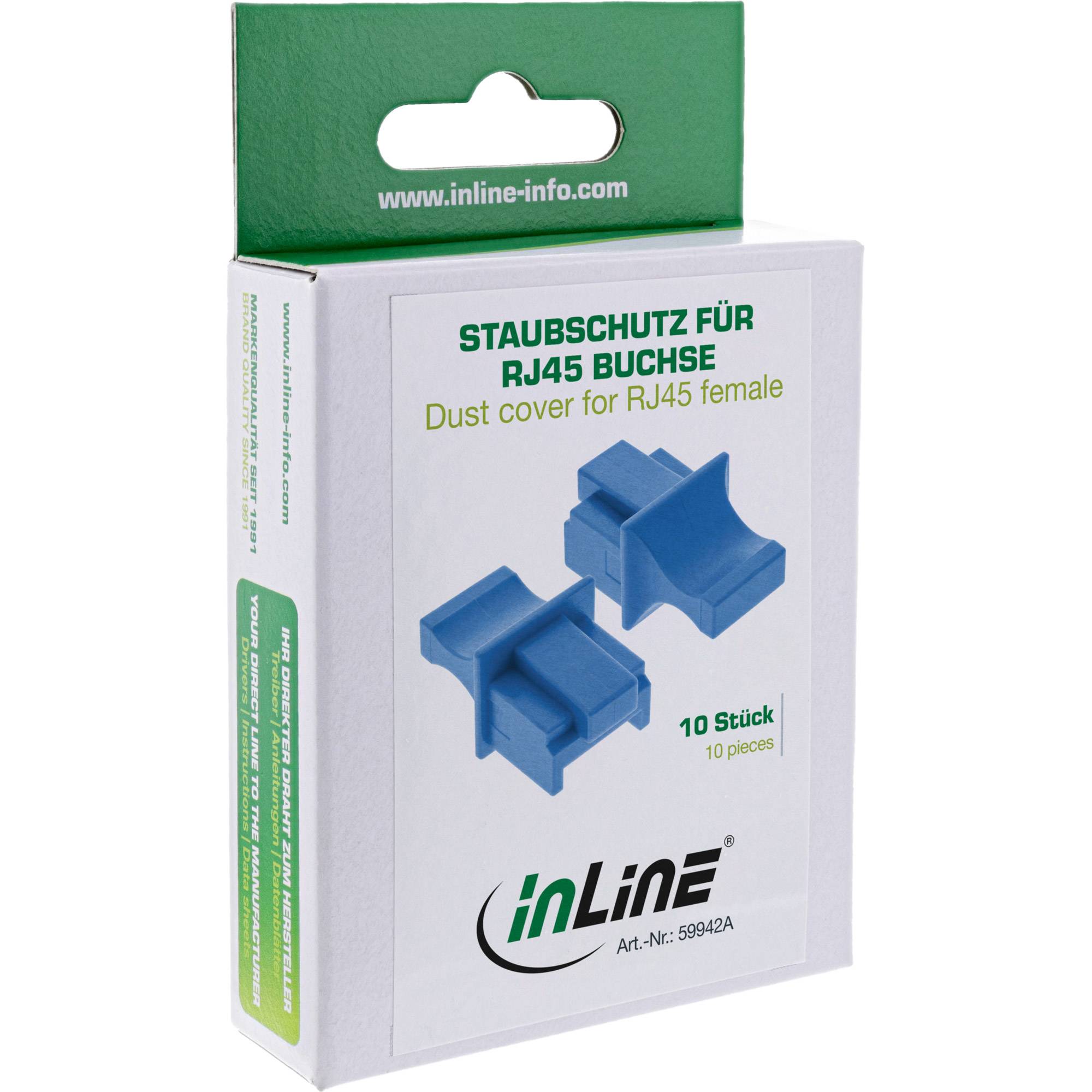 INLINE - Staubschutz - für RJ45 Buchse blau 10er Blister-3