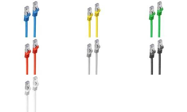 RJ45 Flachkabel m. CAT 7 Rohkabel slim 0,5m-3