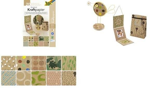 folia Motivblock "Kraftpapier II", DIN A4, 20 Blatt (57906639)-0