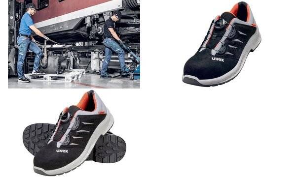 uvex 6908 6908245 Sicherheitshalbschuh S1P Schuhgröße (EU): 45 Schwarz/Rot 1 Paar-6