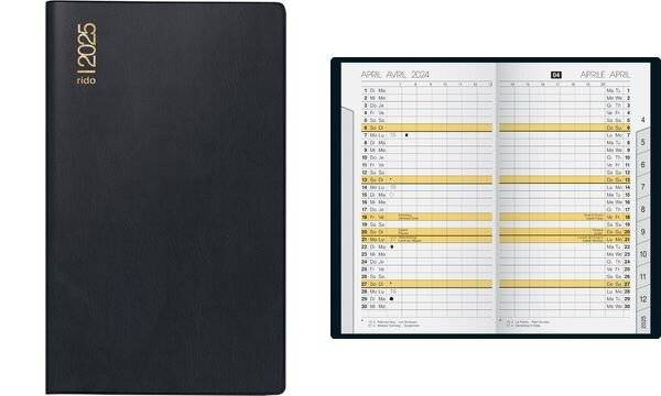 rido idé Taschenkalender "M-Planer", 2019, schwarz (6250320)-2