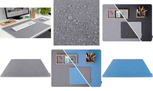 Schreibunterlage hellblau-dunkelgrau RPET RPP 600x7x450mm-0