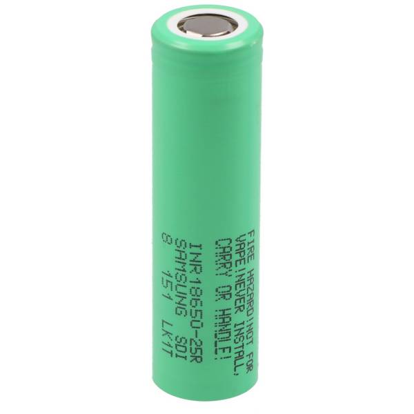 Samsung INR18650-25R 2500mAh 3,7V, Lithium Ionen Akku, ungeschützt