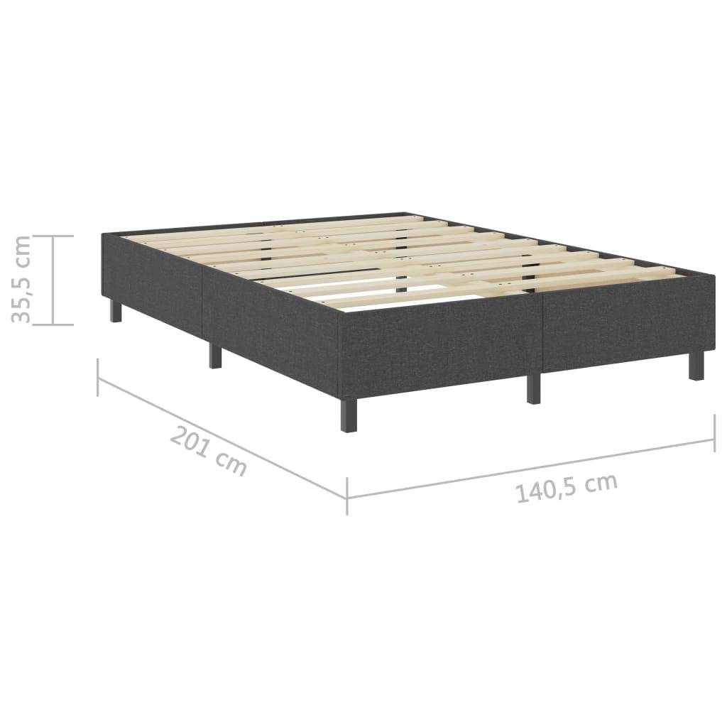 Boxspringbett Dunkelgrau Stoff 140x200 cm-3