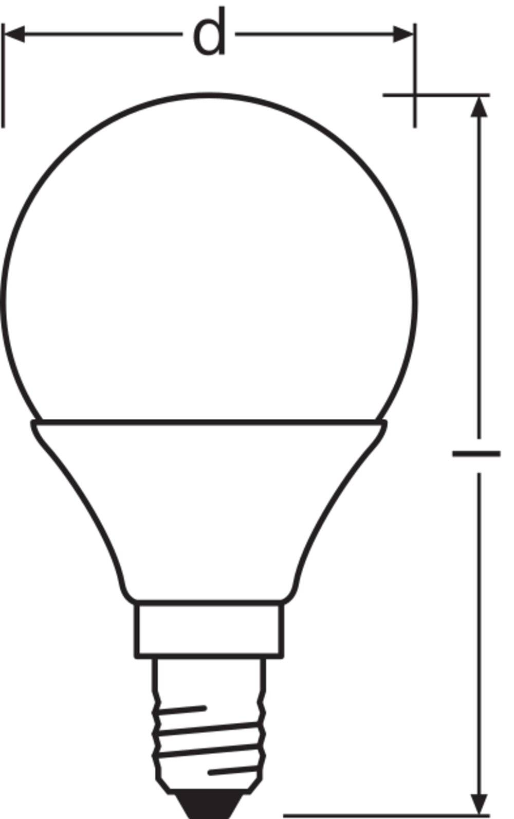 Ledvance LED-Tropfenlampe E14 827, dim. LEDCLP40D4.9W827FRP 220 V, 30 mA, 4,9 W, 470 lm, 95 lm/W-2