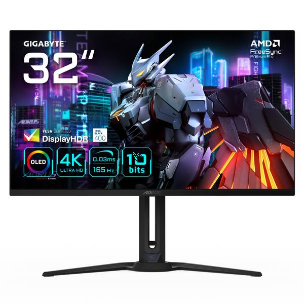 GIGABYTE AORUS FO32U 81,28cm 32Zoll OLED Monitor 3840x2160 165Hz HDR400 HDMI 2.1 x2 Display port 1.4 x1