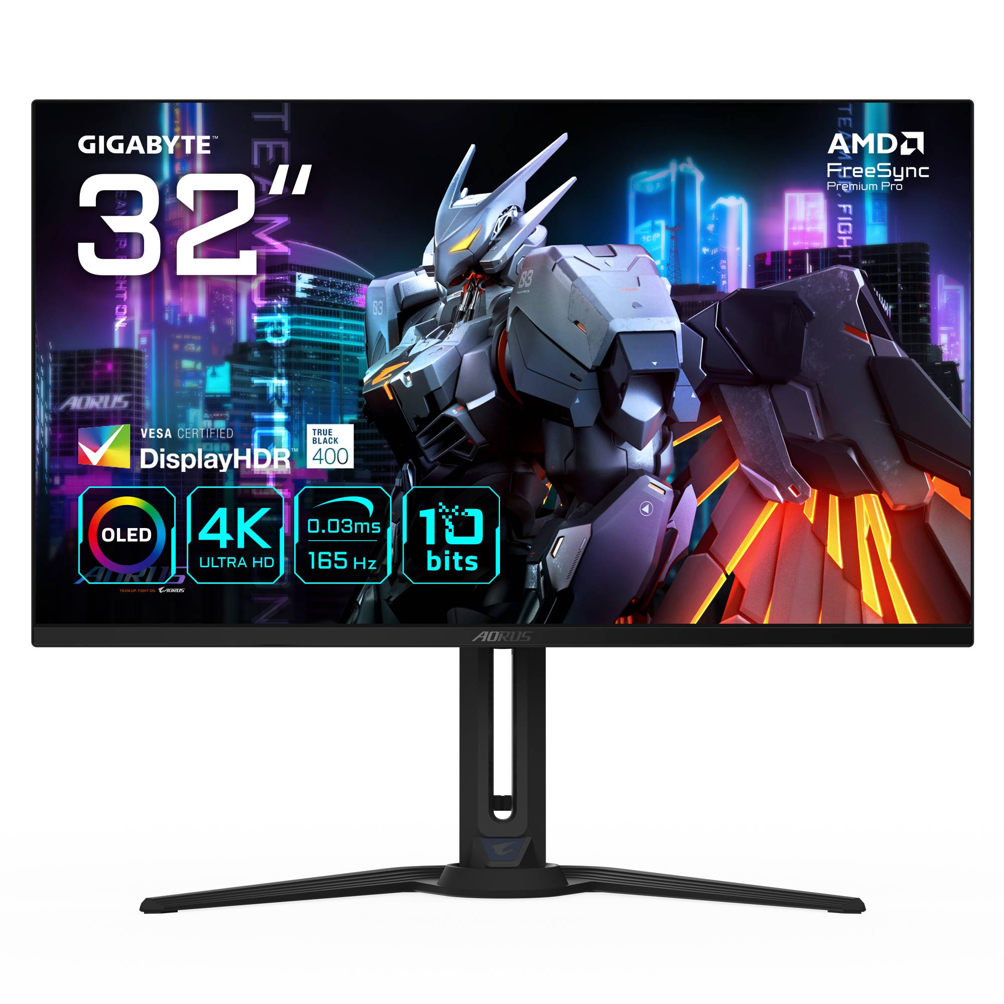 GIGABYTE AORUS FO32U 81,28cm 32Zoll OLED Monitor 3840x2160 165Hz HDR400 HDMI 2.1 x2 Display port 1.4 x1-0