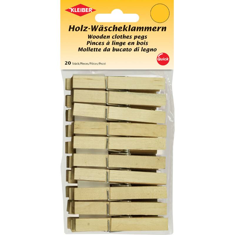 KLEIBER Wäscheklammern, aus Holz, Länge: 90 mm-0