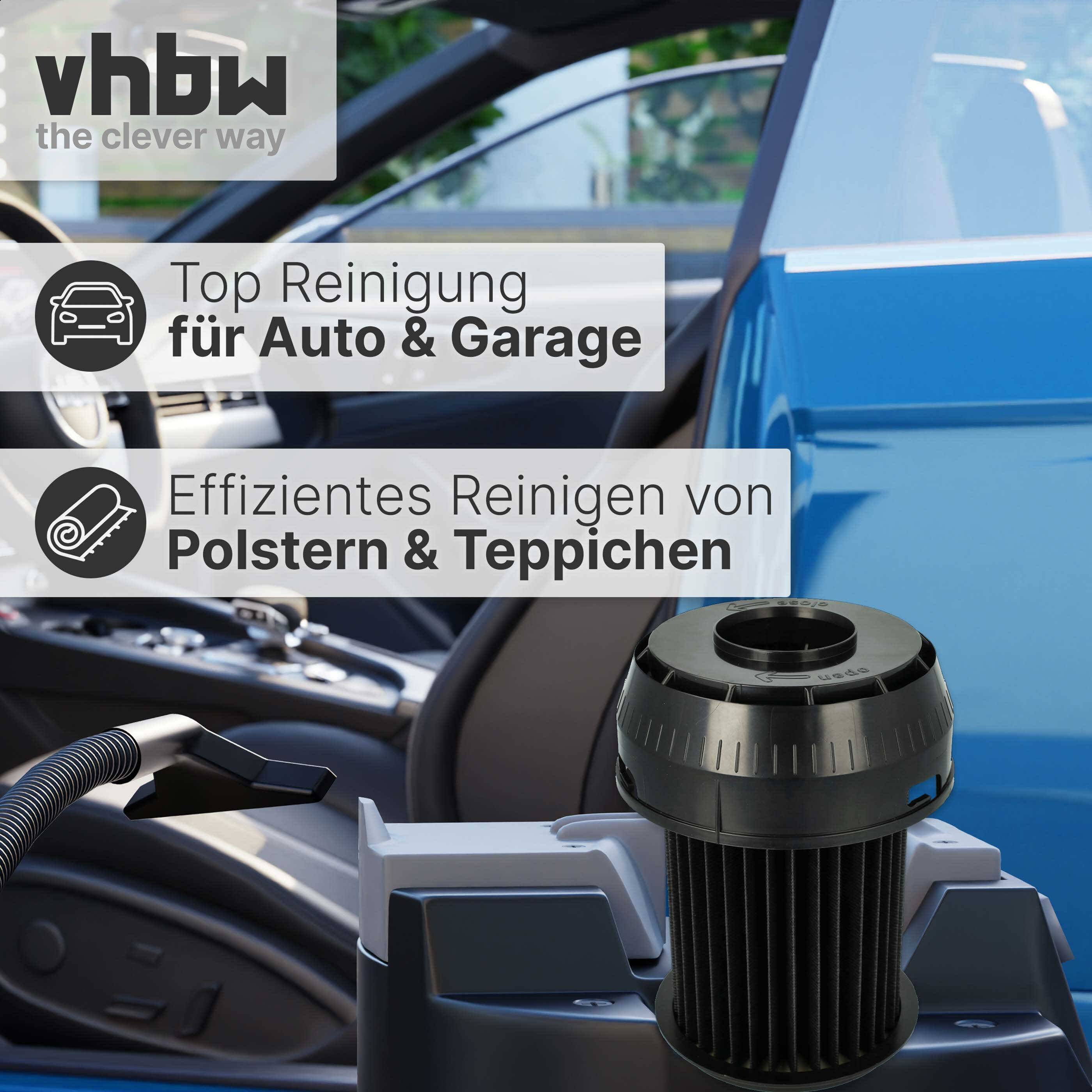 vhbw Faltenfilter kompatibel mit Bosch BGS 61430/03 ROXX X | 61430/04 ROXX X, 61430/01 ROXX X, 61430/02 ROXX X-4