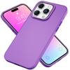 NALIA Fein Mattierte Silikonhülle für iPhone 16 Pro, Rutschfeste Handyhülle, Stoßfeste Fallschutz Hülle Lila