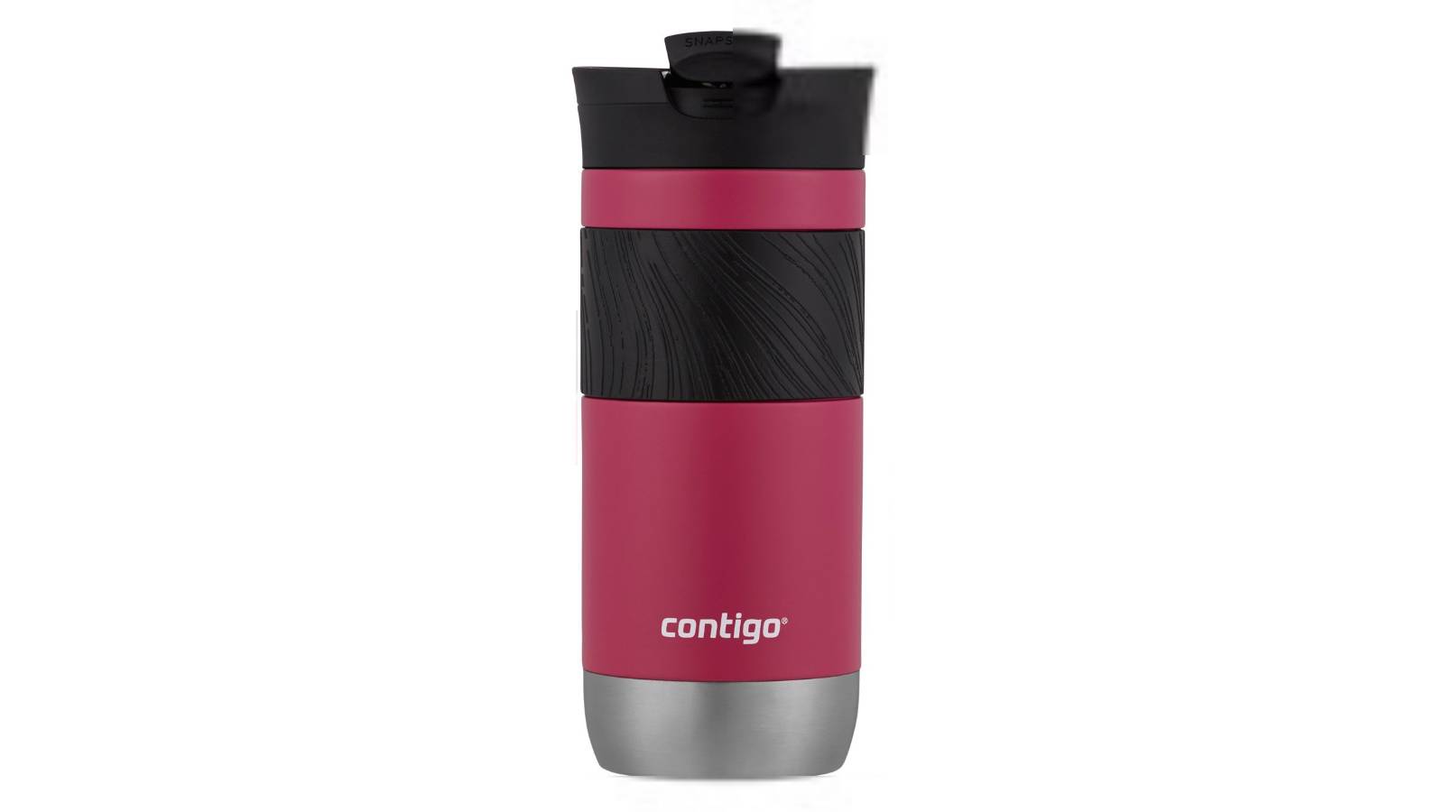 Contigo Thermobecher Byron 2.0 SNAPSEAL 470ml Dragon Fruit, Schwarz, Rot, Edelstahl, 6 h, 12 h, 470 ml, 83 mm-1