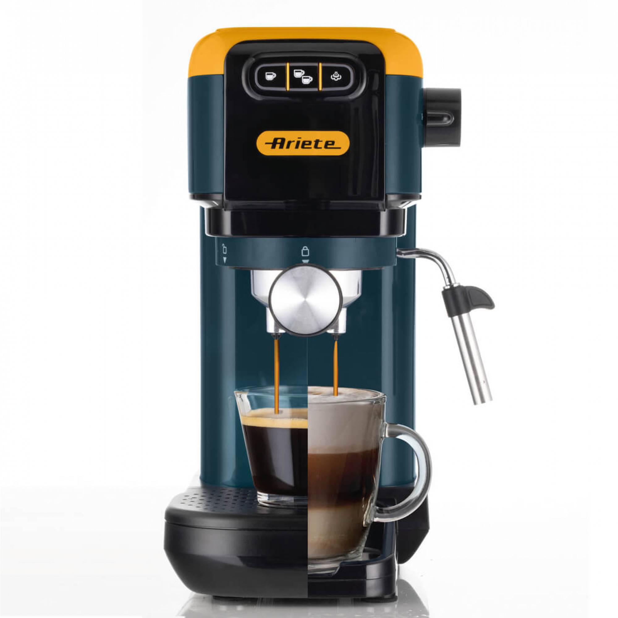 Ariete 1399/16, Espressomaschine, 1,1 l, Gemahlener Kaffee, Kaffeepad, 1300 W, Gelb-2