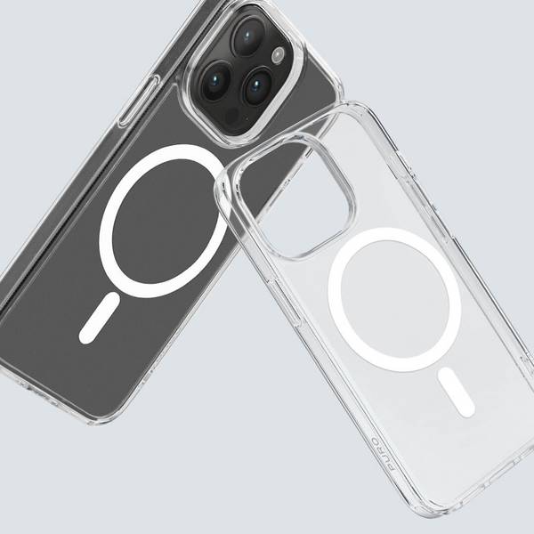 Puro Lite Mag MagSafe Silikonhülle iPhone 15 Pro Max – transparent