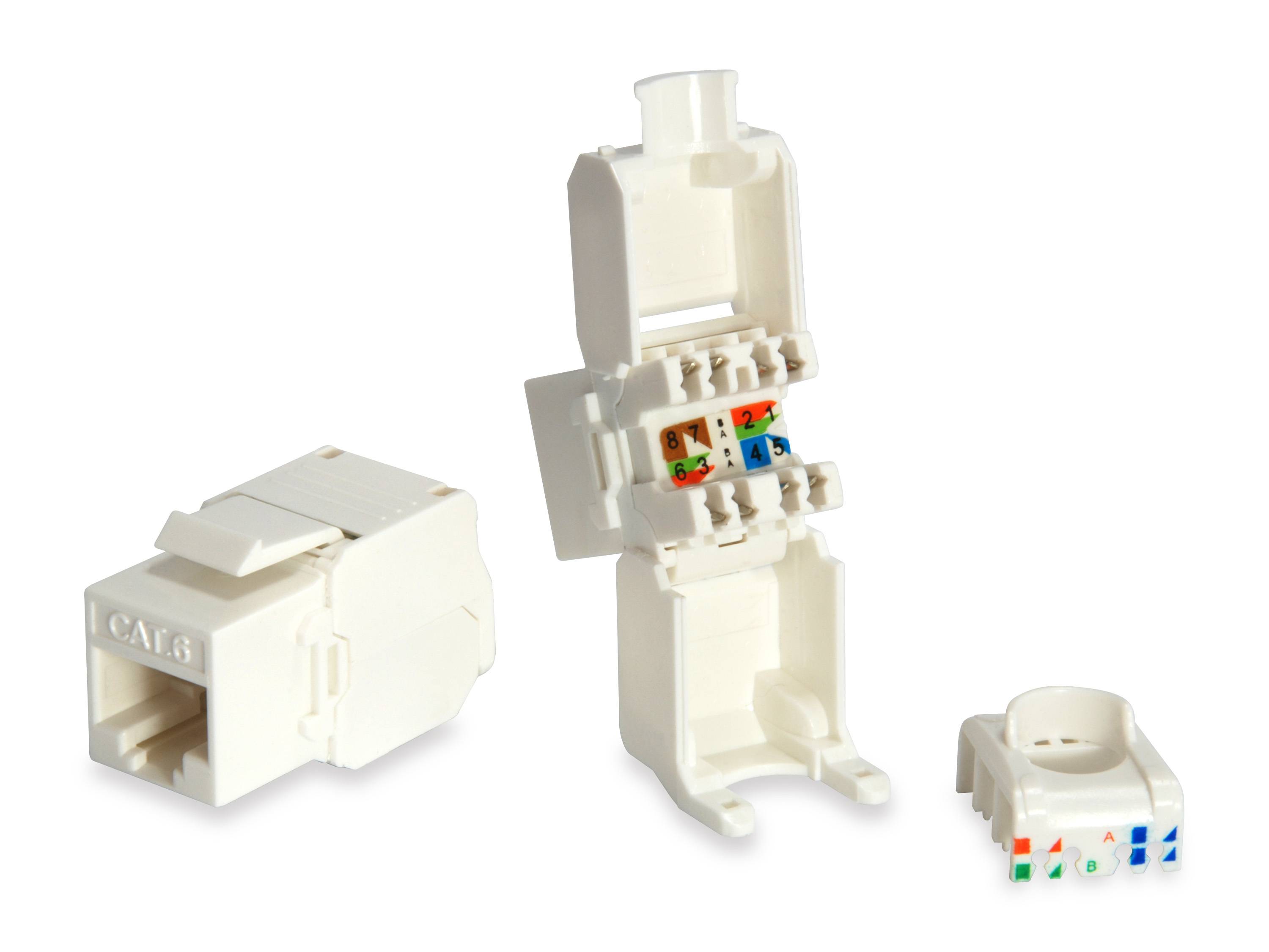 Equip Cat.6 Ungeschirmter Keystone Jack werkzeugfrei, 8 Stück/Packung