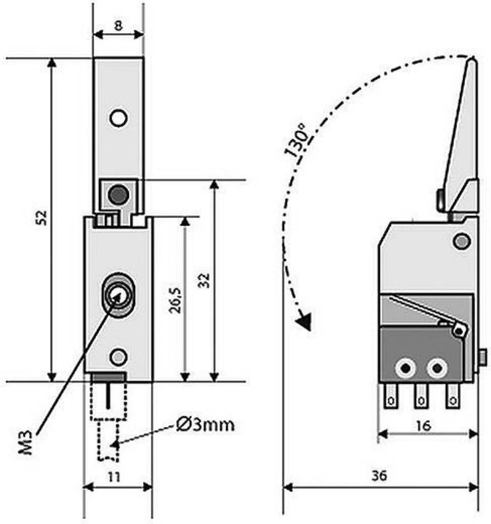 Riegelschaltkontakt 031309 VDS Klasse CG100023 6m Kabel 031309.06-1