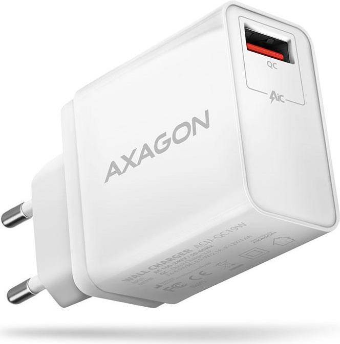 ACU-QC19W Charger, 1x QC3.0/AFC/FCP/SMART, 19W - white