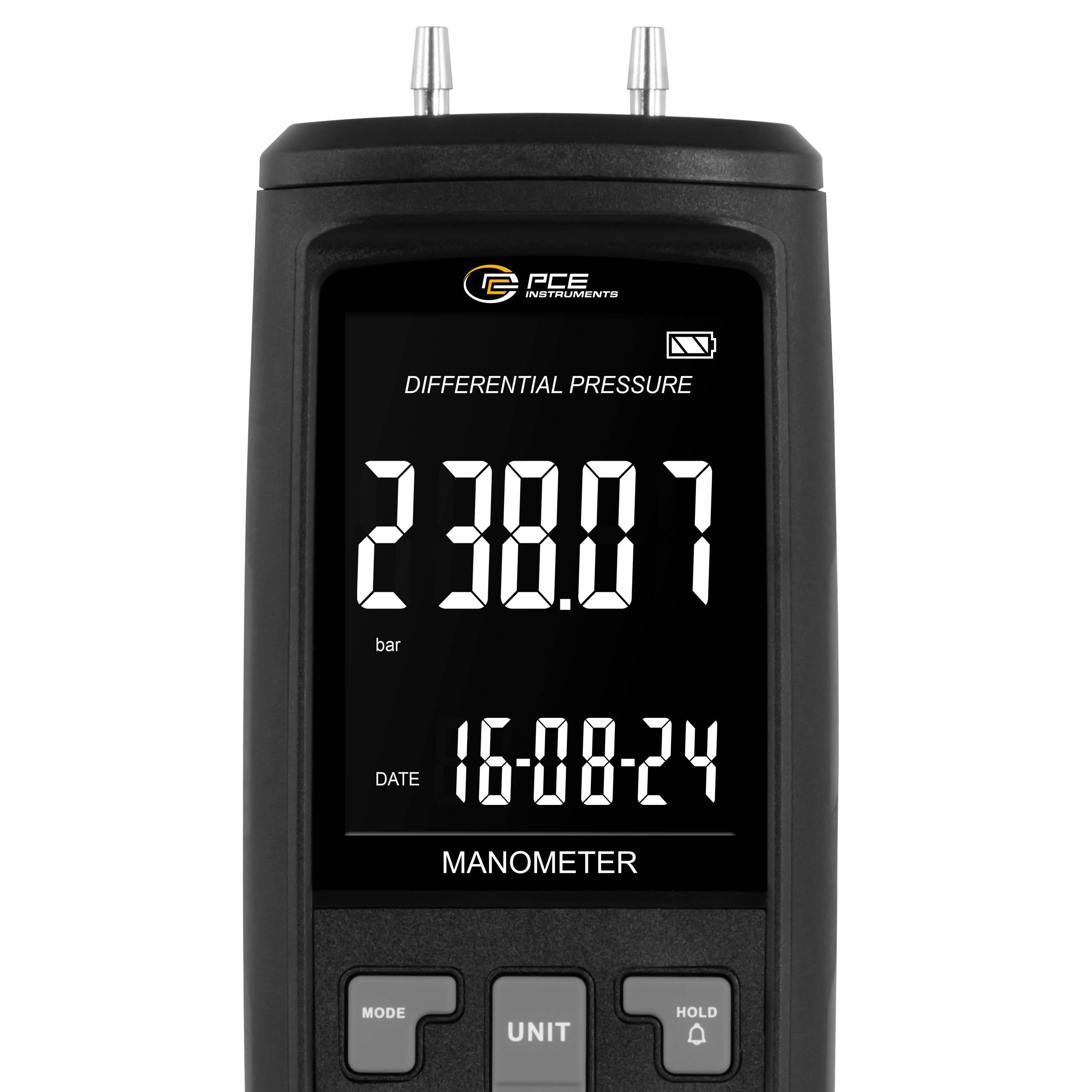 PCE Instruments Manometer PCE-PME 250 |-250 ... +250 Pa |inHg |Pa |bar |mmHg |mbar |hPa |inH₂O |psi |kg/cm² |PSI uvm.-1
