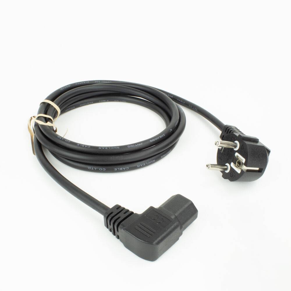 ACT AK5347 Netzkabel Schuko CEE7/7 Stecker (gewinkelt) - C15 (gewinkelt links) IEC60320 | Schwarz | 1,5 Meter-2