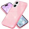 NALIA Glitzer Hybrid Hülle für iPhone 16 Plus, Verstärkte Silikon Handyhülle, Glänzende Schutz Glitzerhülle Pink