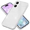 NALIA Glitzer Hybrid Hülle für iPhone 16 Plus, Verstärkte Silikon Handyhülle, Glänzende Schutz Glitzerhülle Silber
