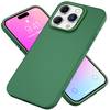 NALIA Fein Mattierte Silikonhülle für iPhone 16 Pro, Rutschfeste Handyhülle, Stoßfeste Fallschutz Hülle Grün