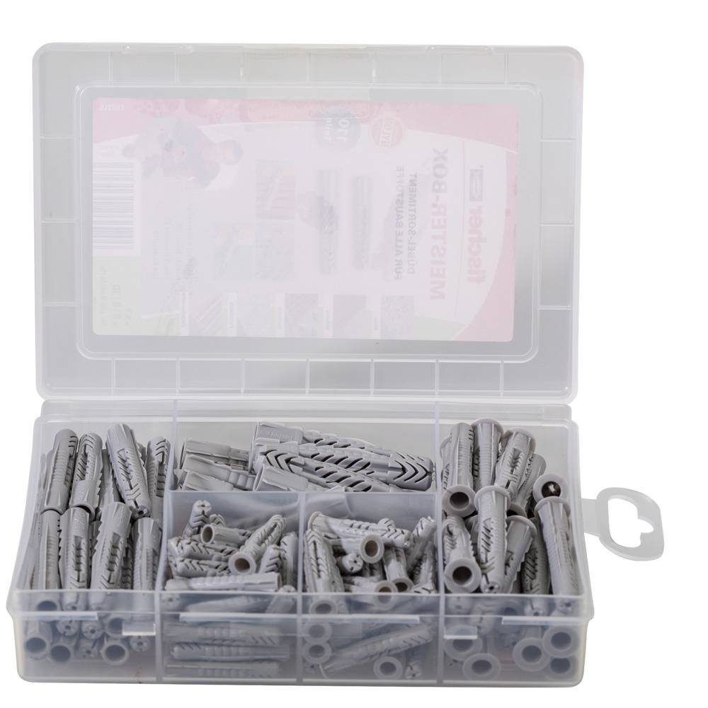 fischer MEISTER-BOX UX/UX R, Spreizdübel, Beton, Metall, Kunststoff, Grau, 110 Stück(e), Box-2