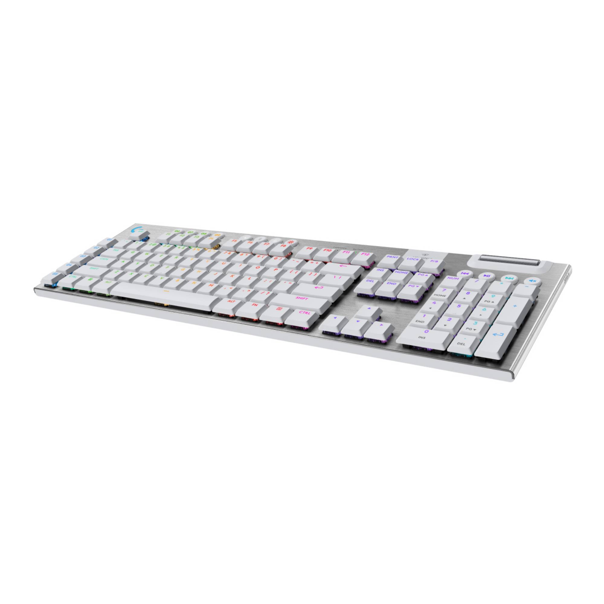 Logitech G G915 X LIGHTSPEED Verkabelt & Kabellos USB + RF Wireless + Bluetooth Mechanischer Switch QWERTZ LED Weiß-1