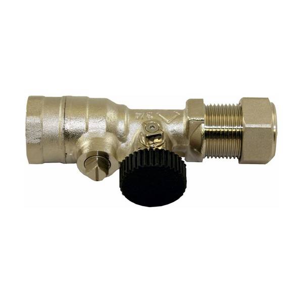 Wolf Durchgangswartungshahn 3/4" mit KFE-Hahn, Aufputz, verchromt