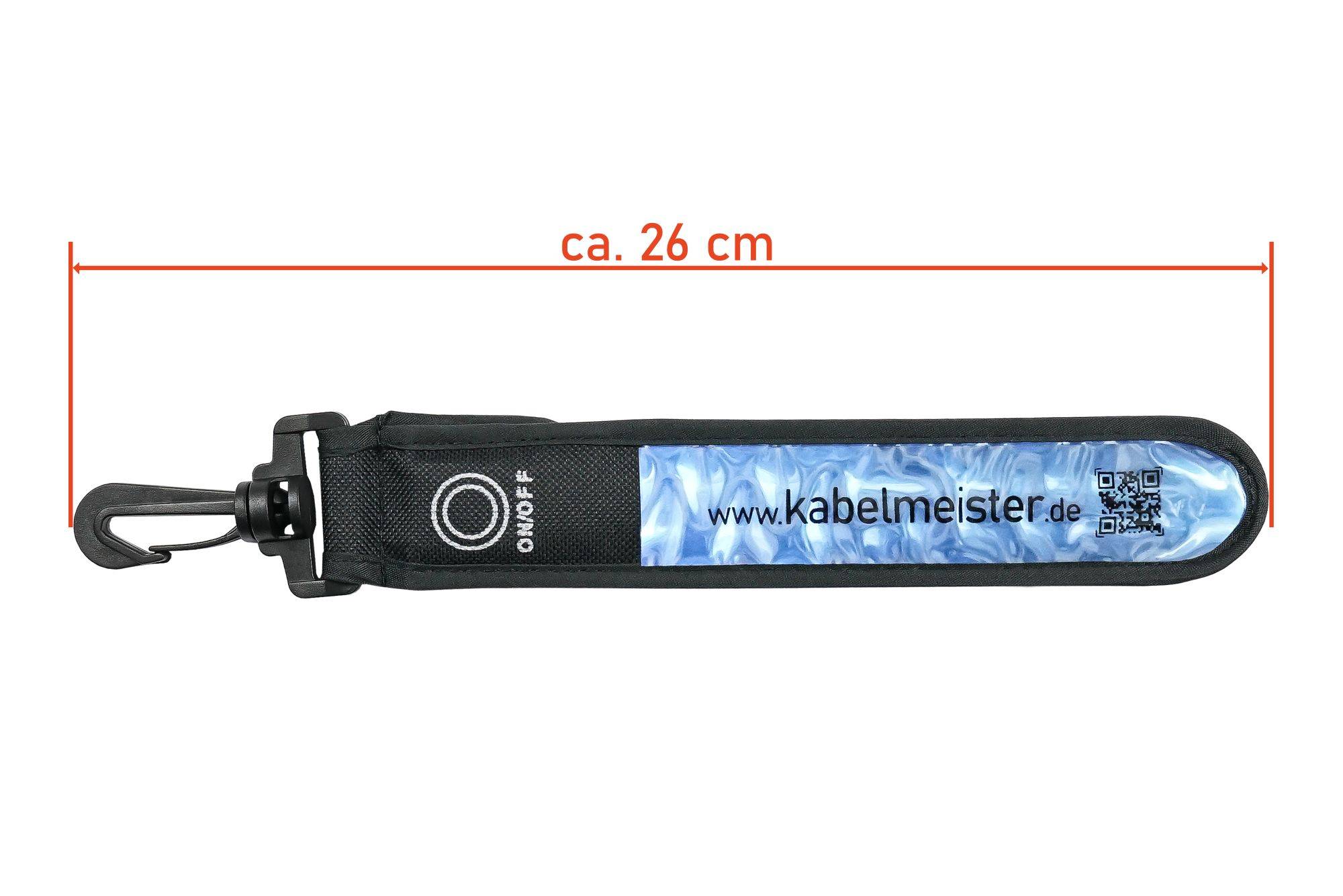 LED-Leuchtband / Blinklicht mit Befestigungshaken, reflektierend, blau-2