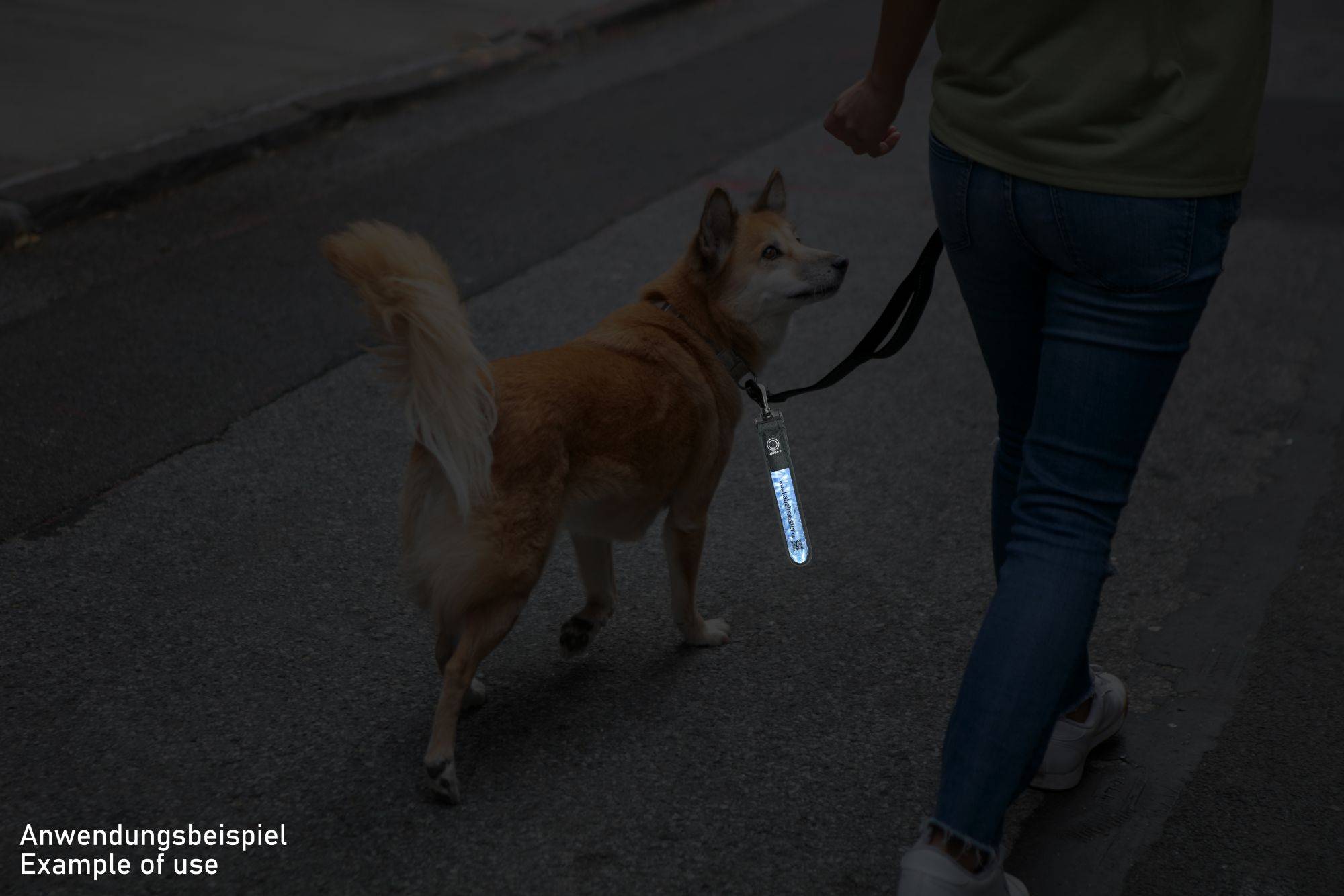LED-Leuchtband / Blinklicht mit Befestigungshaken, reflektierend, blau-4