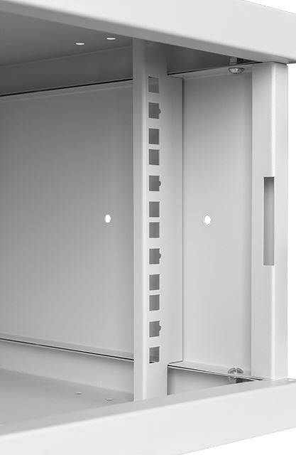 19 Zoll Wandgehäuse 4 HE BxHxT 523 x 230 x 350 mm Vollblechtür + Schloss Lichtgrau (RAL 7035)-3