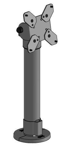 Ergonomic Solutions SpacePole POS SPV1102, Schrauben, 30 cm (11.8"), Schwarz-0