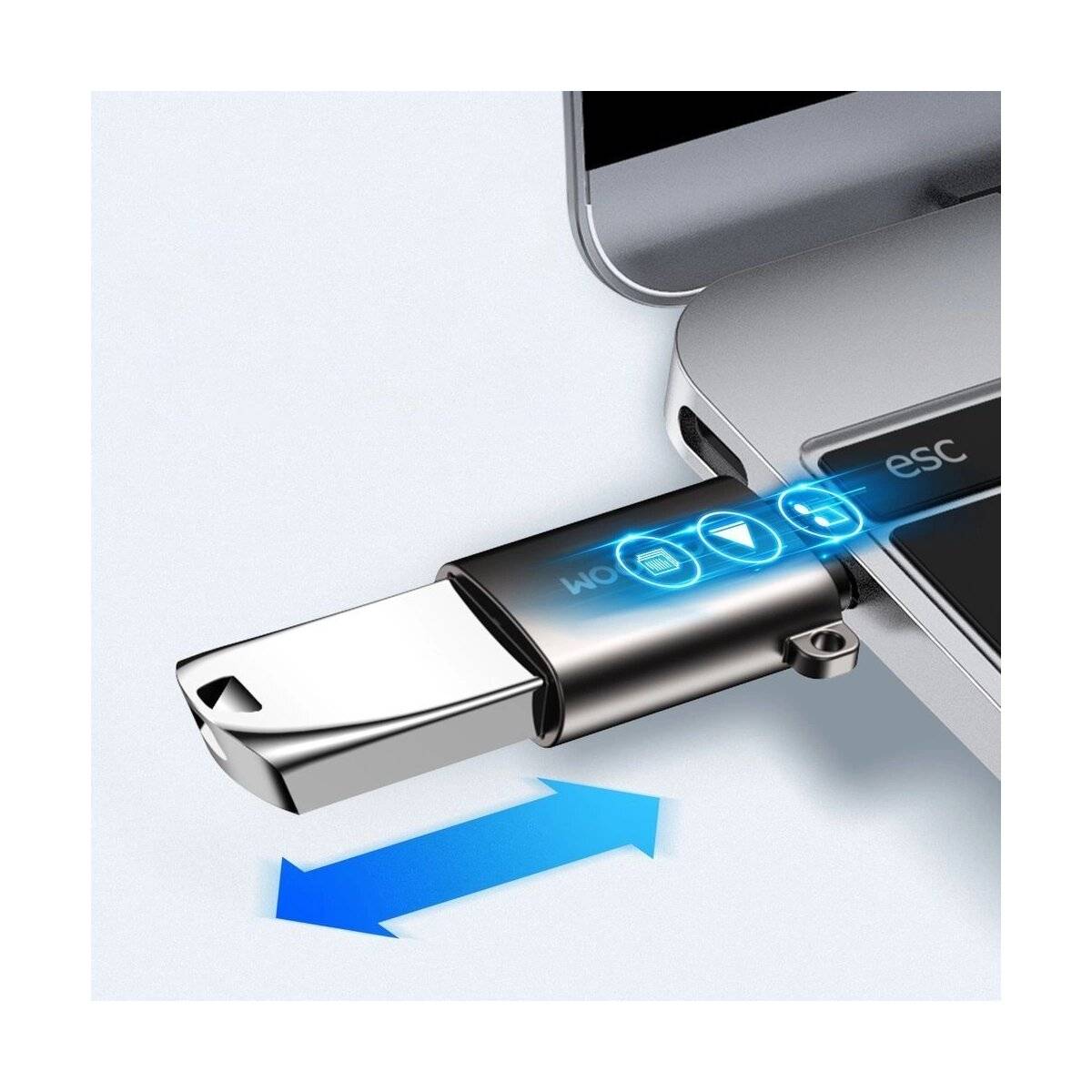 USB-Adapter - USB-A 3.2 Gen 1 (weiblich) - USB-C (männlich) Adapter schwarz-1