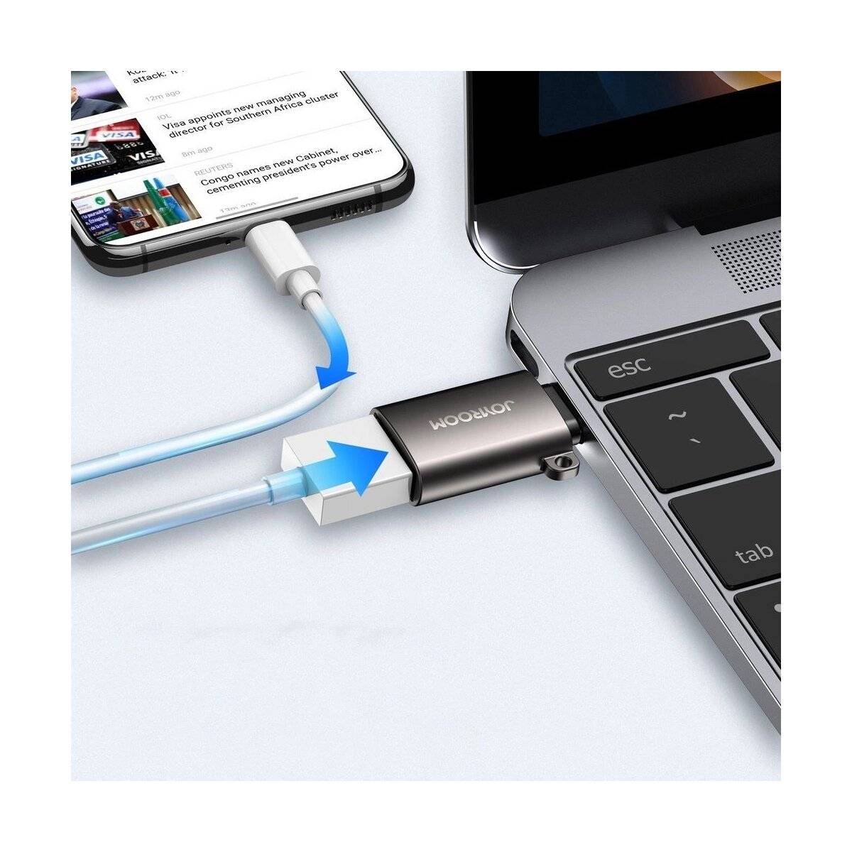 USB-Adapter - USB-A 3.2 Gen 1 (weiblich) - USB-C (männlich) Adapter schwarz-3