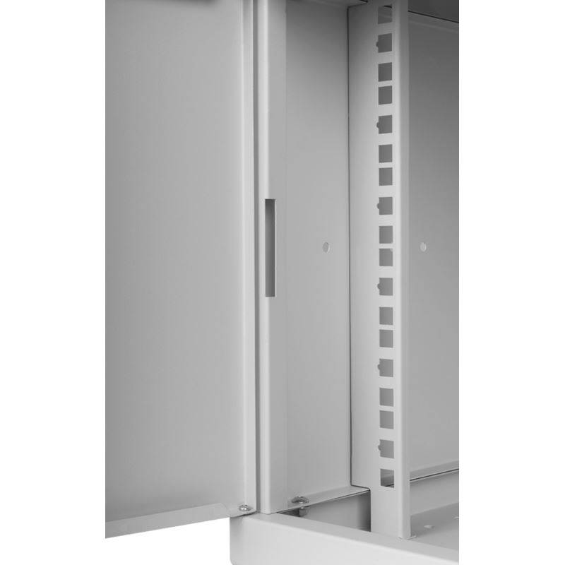 19 Zoll Wandgehäuse 6 HE BxHxT 523 x 300 x 450 mm Vollblechtür + Schloss Lichtgrau (RAL 7035)-4