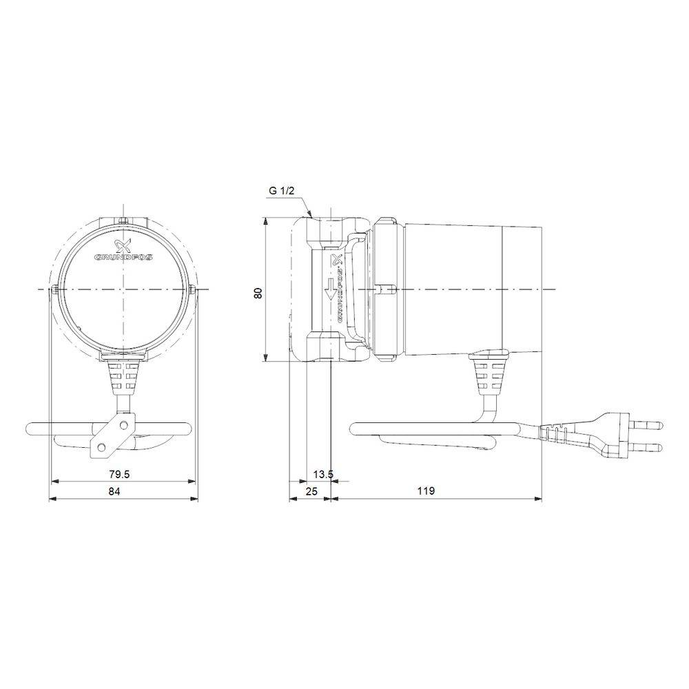 Grundfos Trinkwasser-Zirkulationspumpe, COMFORT 15-14 B T, 1 Stk.-1