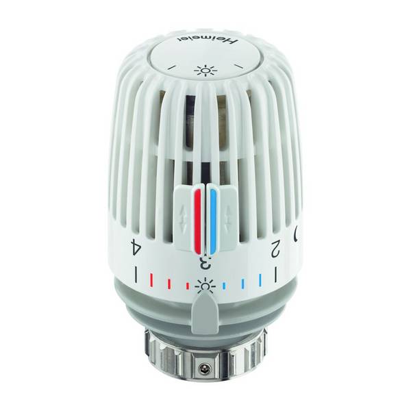 IMI Heimeier Thermostat-Kopf K, mit Diebstahlsicherung und eingebautem Fühler, Weiß