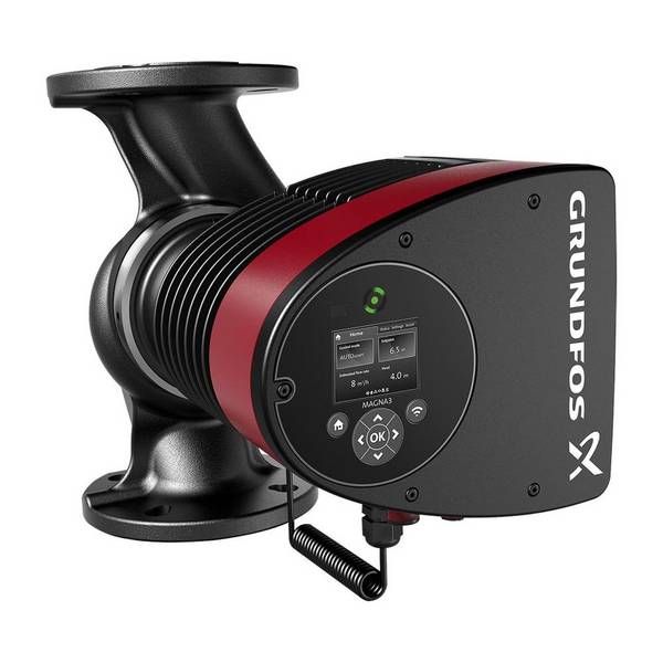 Grundfos Umwälzpumpe elektronisch geregelt MAGNA3 80-40F, PN 10 230V, 360mm max. Förderh. 4m Volumenst. 35m3/h