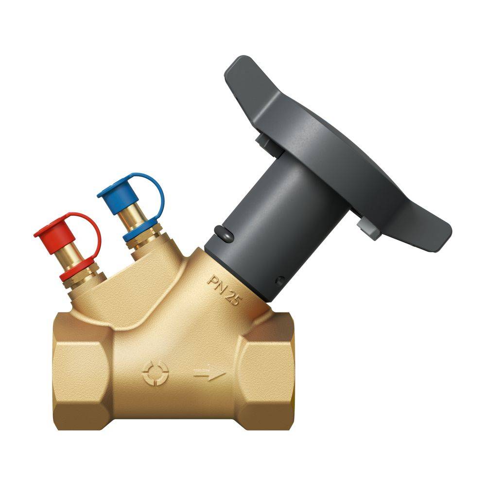 Oventrop HydroControl V Strangregulierventil DN 15, PN 25, Rp 1/2" Innengewinde HydroPort, entzinkungsbeständig, 1062404-1